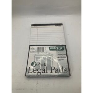 WorkForce‎ Basic Legal Pads 5"x8" 3 Pack 150 Sheets Micro-Perforated White